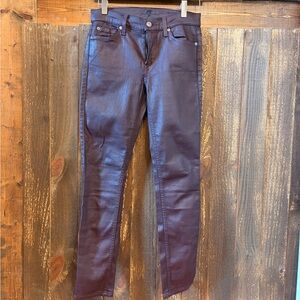 7 For All Mankind woman’s Shiny Skinny Jeans
